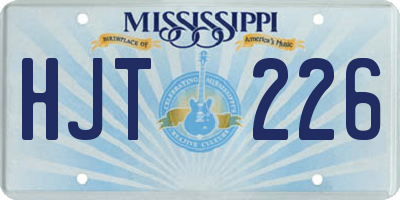 MS license plate HJT226