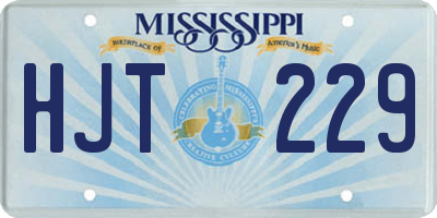 MS license plate HJT229