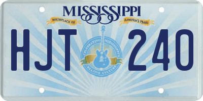 MS license plate HJT240