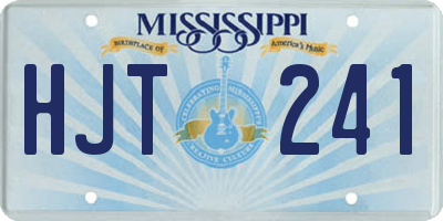 MS license plate HJT241