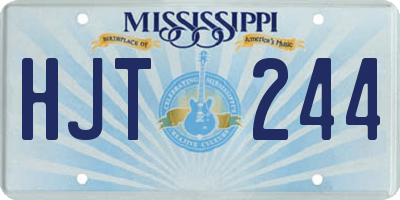 MS license plate HJT244
