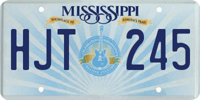 MS license plate HJT245