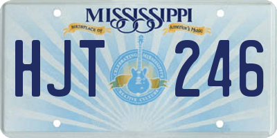 MS license plate HJT246