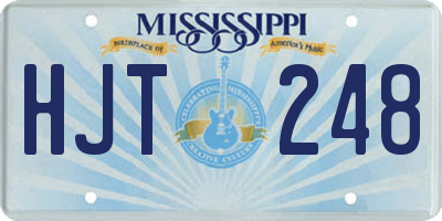 MS license plate HJT248