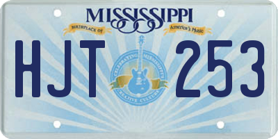 MS license plate HJT253