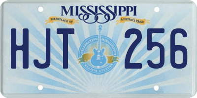MS license plate HJT256
