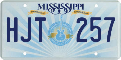 MS license plate HJT257