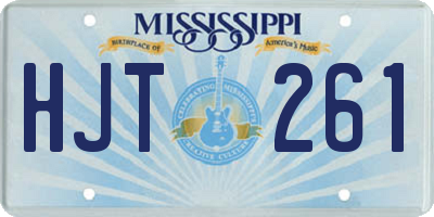 MS license plate HJT261