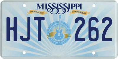 MS license plate HJT262