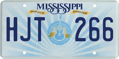 MS license plate HJT266