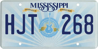 MS license plate HJT268