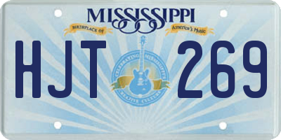 MS license plate HJT269