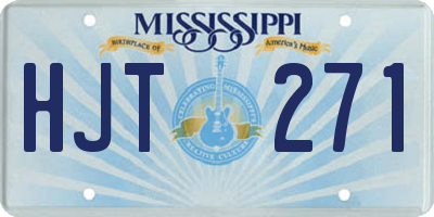 MS license plate HJT271