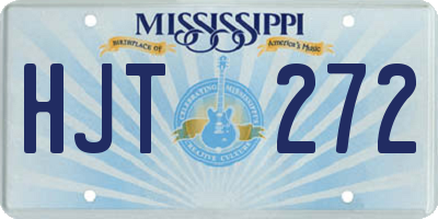 MS license plate HJT272