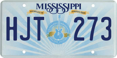 MS license plate HJT273