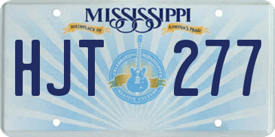 MS license plate HJT277