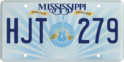 MS license plate HJT279