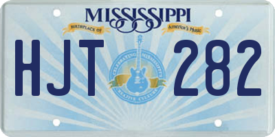 MS license plate HJT282
