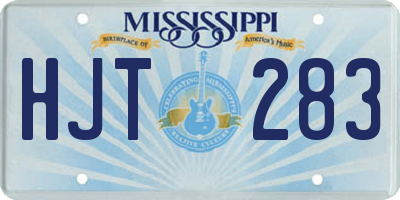 MS license plate HJT283