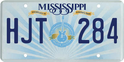 MS license plate HJT284