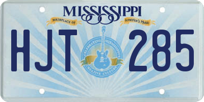 MS license plate HJT285