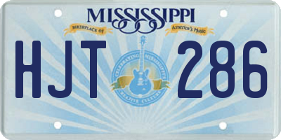 MS license plate HJT286