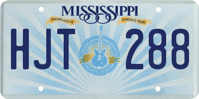 MS license plate HJT288