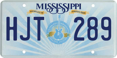 MS license plate HJT289
