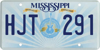 MS license plate HJT291