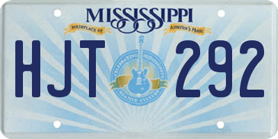 MS license plate HJT292