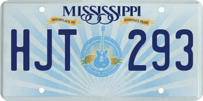 MS license plate HJT293