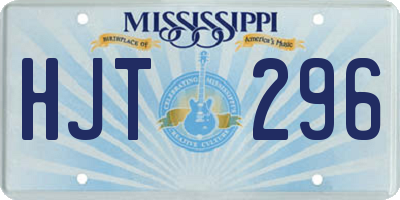 MS license plate HJT296