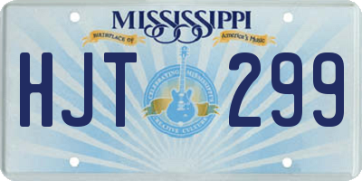 MS license plate HJT299