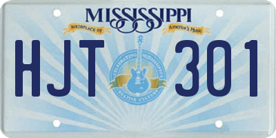 MS license plate HJT301