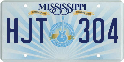 MS license plate HJT304