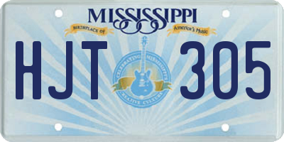 MS license plate HJT305