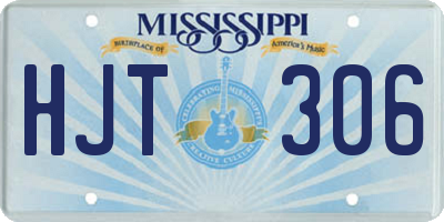 MS license plate HJT306