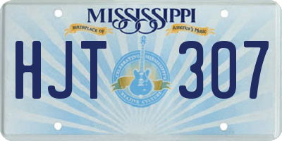 MS license plate HJT307