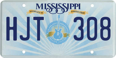 MS license plate HJT308