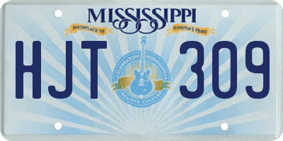 MS license plate HJT309