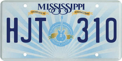 MS license plate HJT310