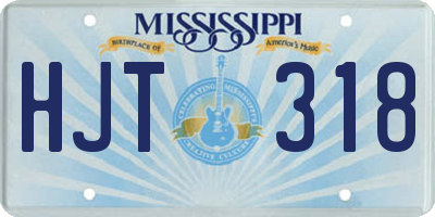 MS license plate HJT318