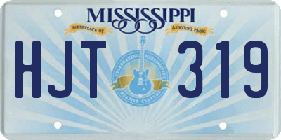 MS license plate HJT319