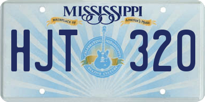 MS license plate HJT320