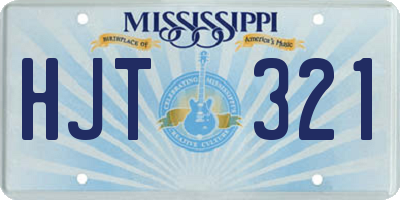 MS license plate HJT321