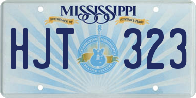 MS license plate HJT323