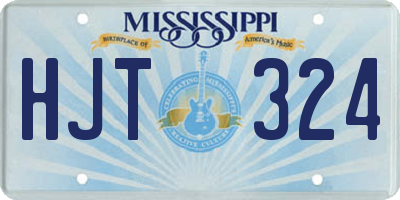 MS license plate HJT324