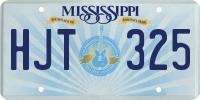 MS license plate HJT325