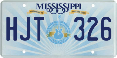 MS license plate HJT326