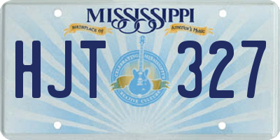 MS license plate HJT327